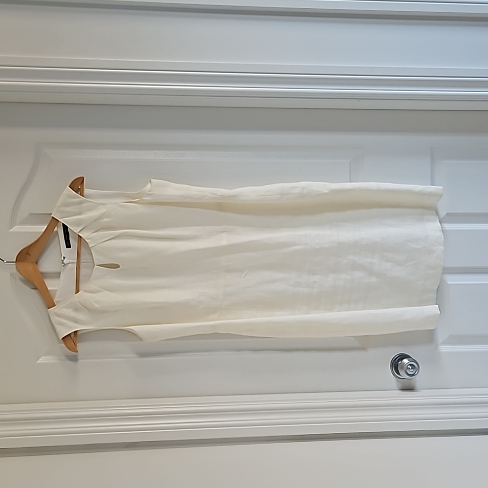 Lined linen sheath dress